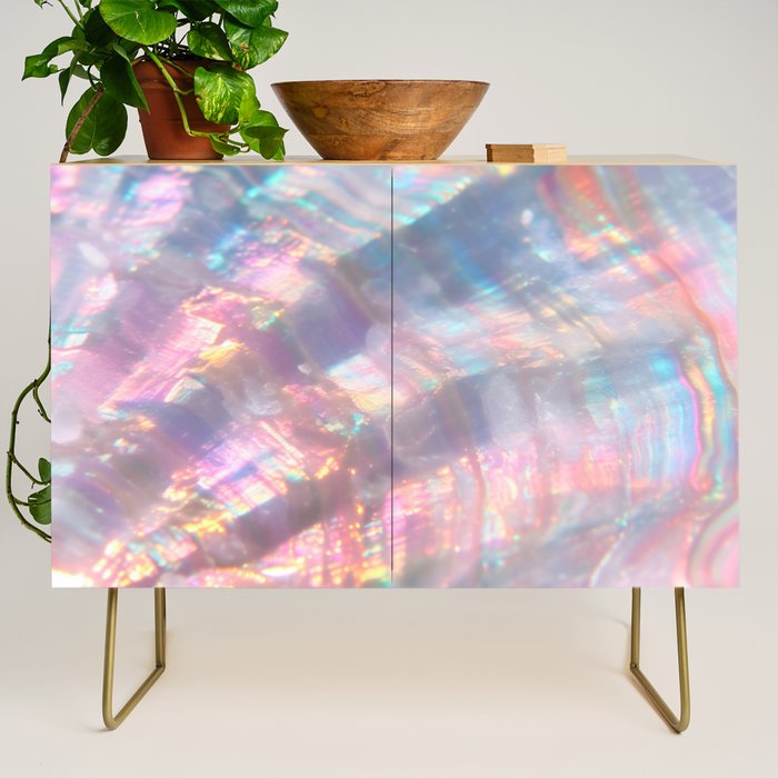 Opal Glow Pearlescent Abstract Credenza Gallery Image 1