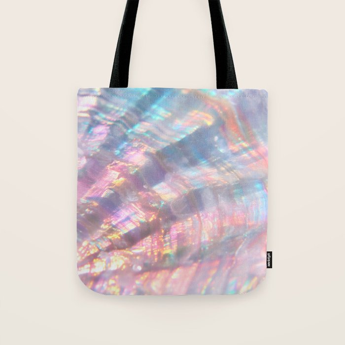 Opal Glow Pearlescent Abstract Tote Bag Gallery Image 1