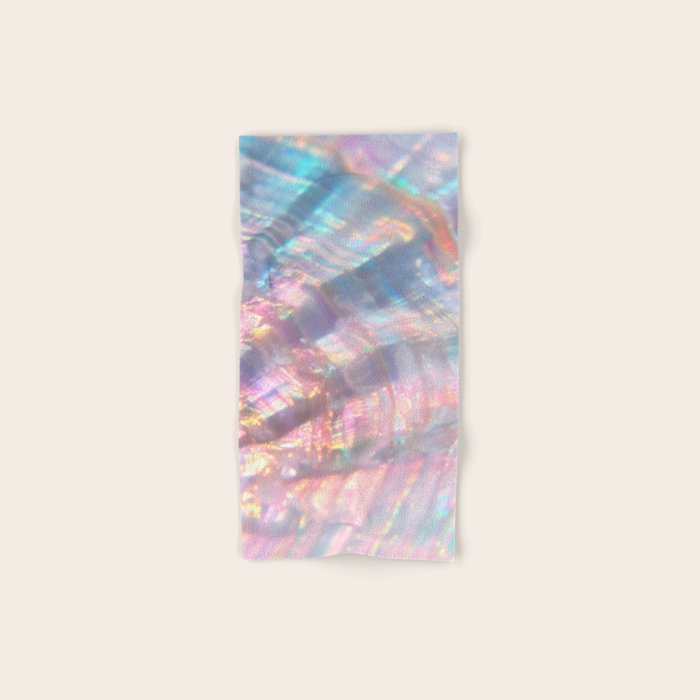 Opal Glow Pearlescent Abstract Bath Towel Gallery Image 1