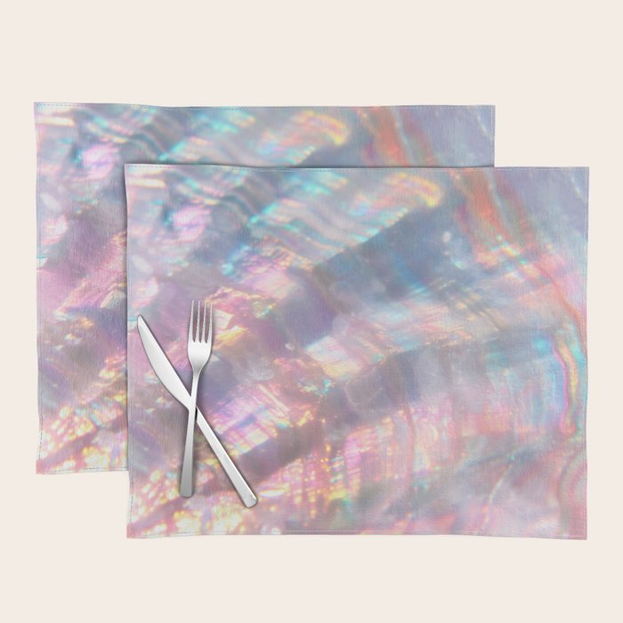 Opal Glow Pearlescent Abstract Placemat Gallery Image 1