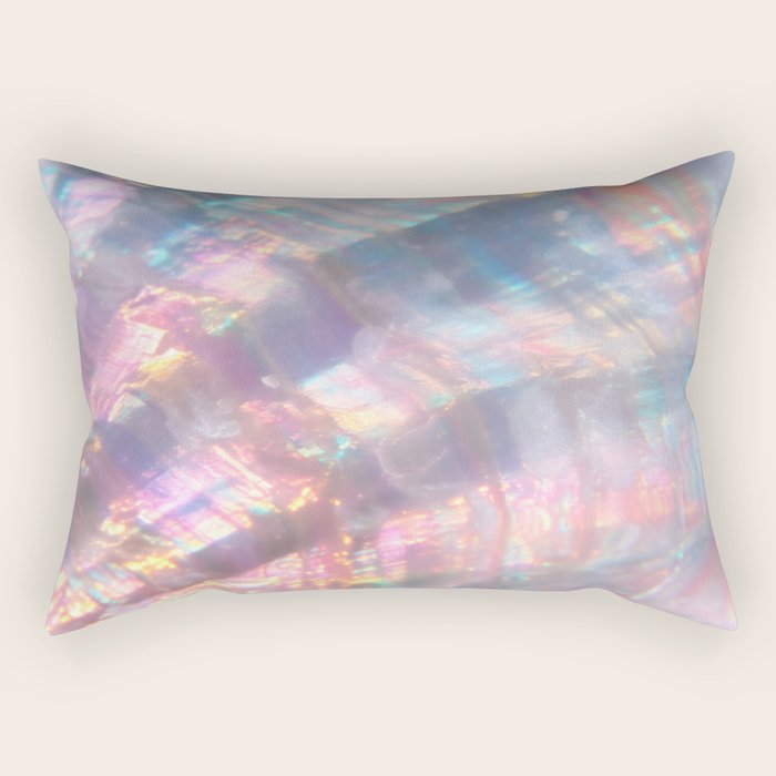 Opal Glow Pearlescent Abstract Rectangular Pillow Gallery Image 1