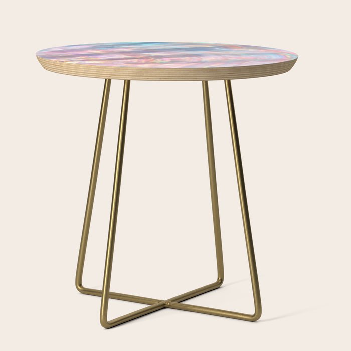 Opal Glow Pearlescent Abstract Side Table Gallery Image 1