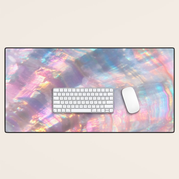 Opal Glow Pearlescent Abstract Desk Mat Gallery Image 1