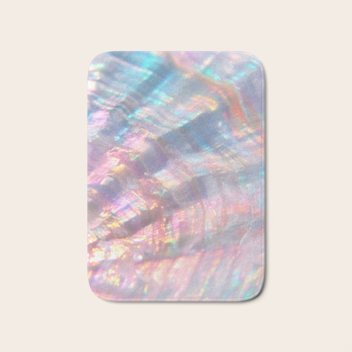 Opal Glow Pearlescent Abstract Bath Mat Gallery Image 1