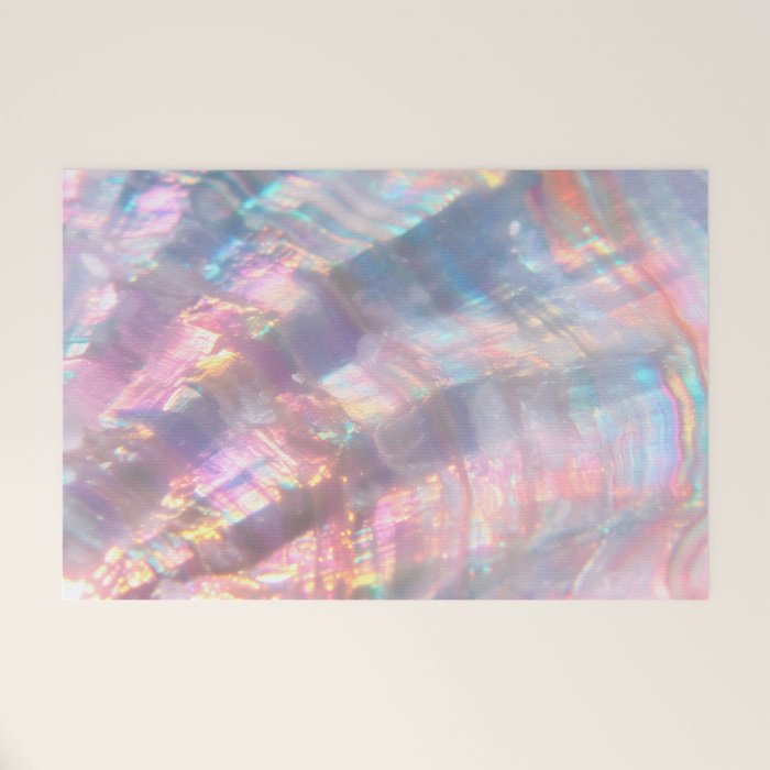 Opal Glow Pearlescent Abstract Welcome Mat Gallery Image 1