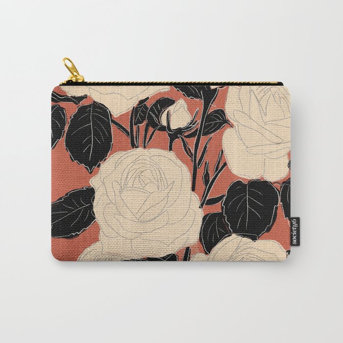 White Roses 4 Carry All Pouch Gallery Image 1