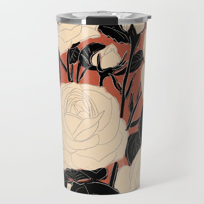 White Roses 4 Travel Mug Gallery Image 1