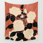 White Roses 4 Wall Tapestry Gallery Image 4