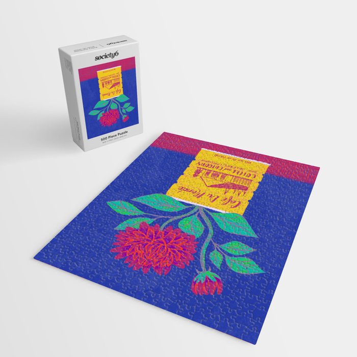 Cafe Du Monde Floral Bouquet Jigsaw Puzzle Gallery Image 2