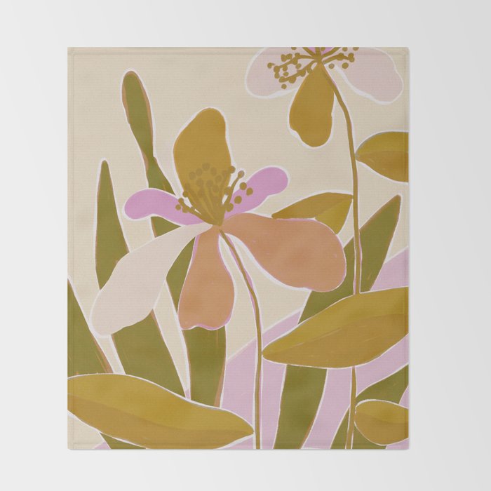 Colorful Iris Flowers Throw Blanket Gallery Image 2