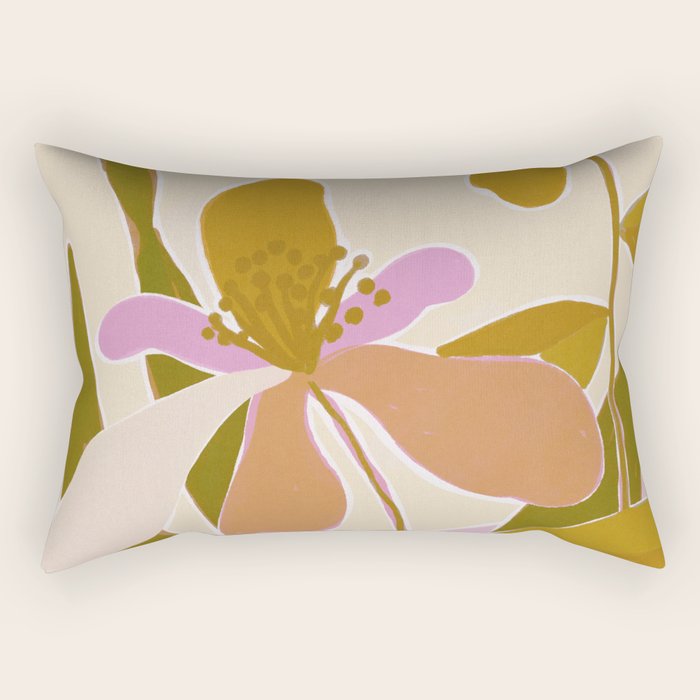 Colorful Iris Flowers Rectangular Pillow Gallery Image 1