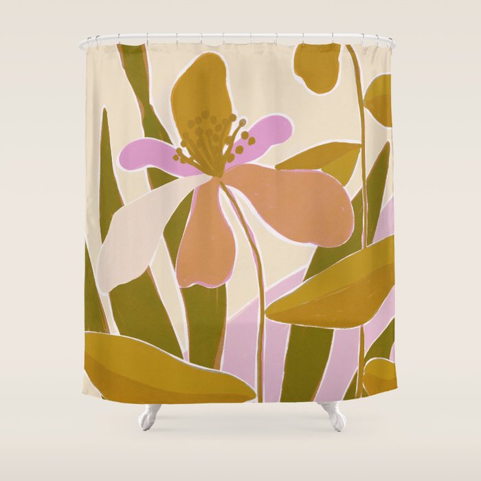 Colorful Iris Flowers Shower Curtain Gallery Image 1