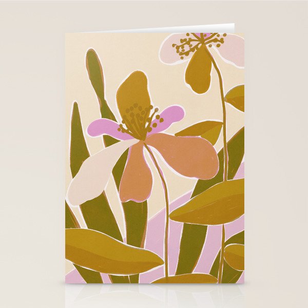 Colorful Iris Flowers Stationery Card Gallery Image 1