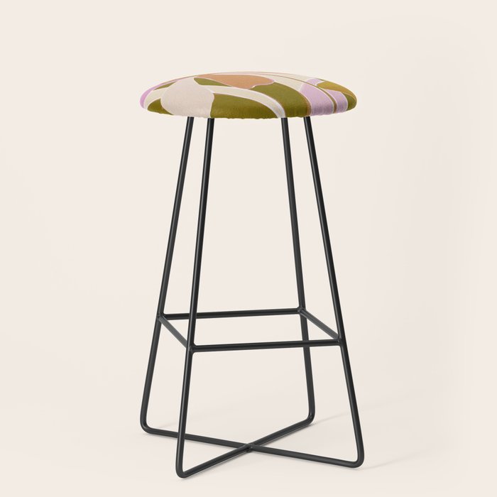 Colorful Iris Flowers Stool Gallery Image 1