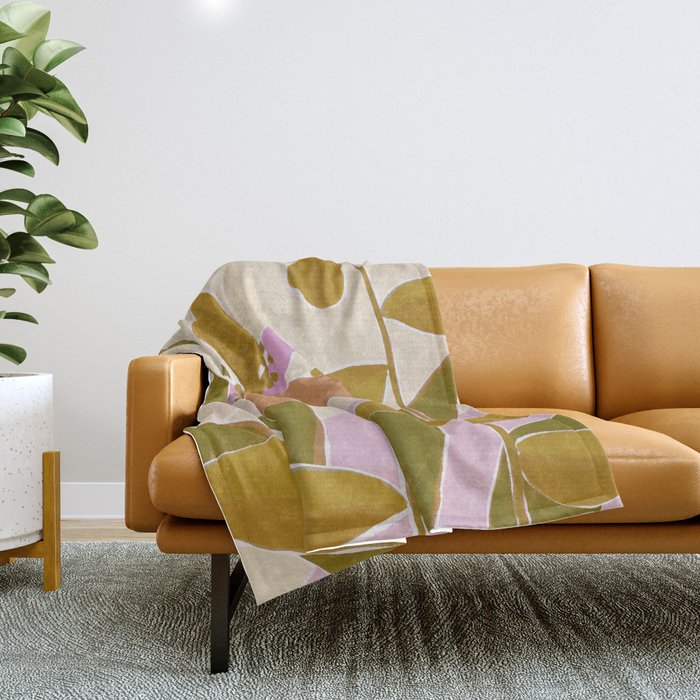 Colorful Iris Flowers Throw Blanket Gallery Image 1