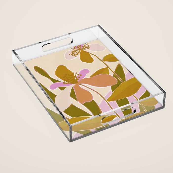 Colorful Iris Flowers Acrylic Tray Gallery Image 1