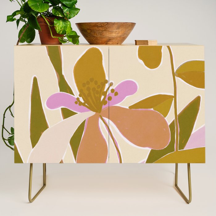 Colorful Iris Flowers Credenza Gallery Image 1