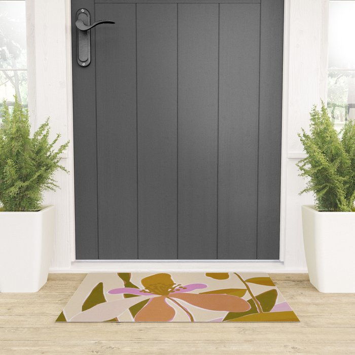 Colorful Iris Flowers Welcome Mat Gallery Image 3