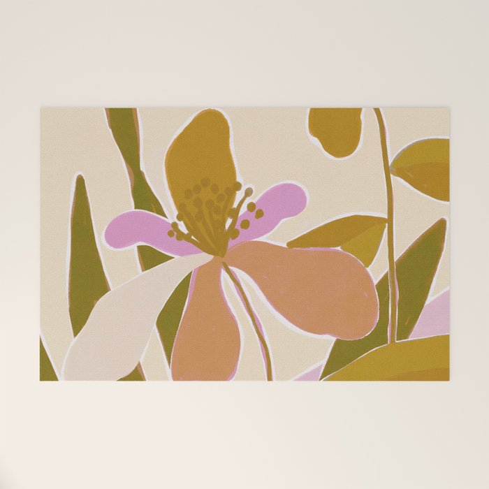 Colorful Iris Flowers Welcome Mat Gallery Image 1