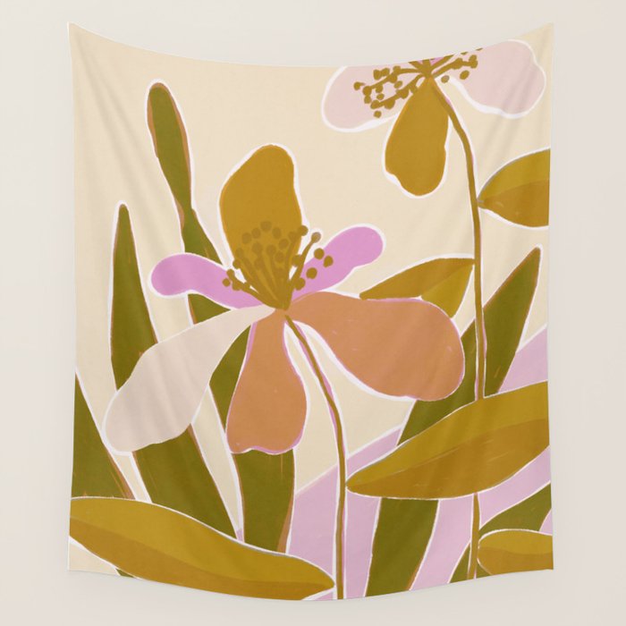 Colorful Iris Flowers Wall Tapestry Gallery Image 4