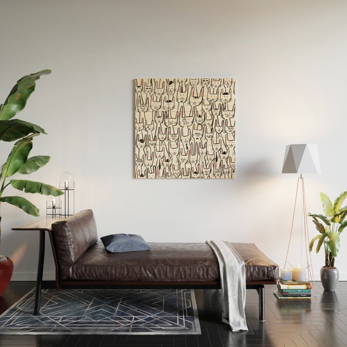 Bunny family Wood Wall Art Gallery Image 2