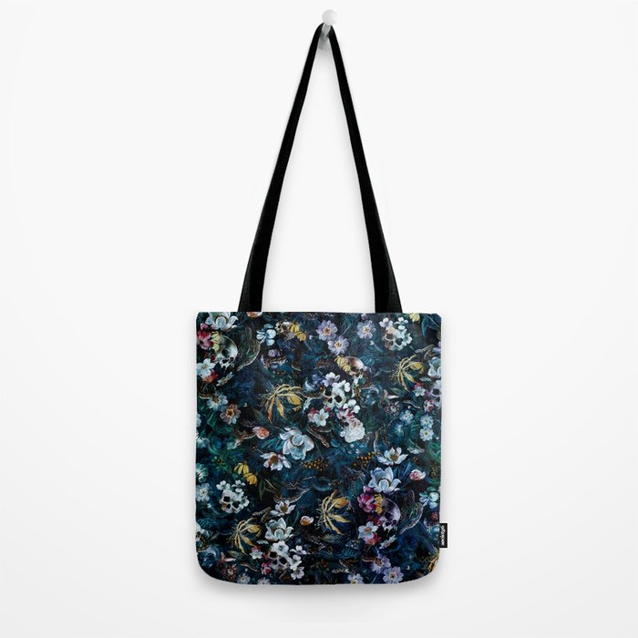 Skull Snake and Flowers Tote Bag Gallery Image 2