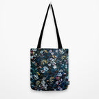 Skull Snake and Flowers Tote Bag Gallery Image 2