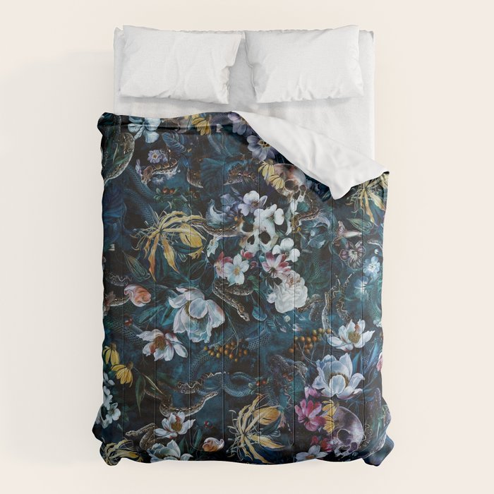 Skull Snake and Flowers Comforter Gallery Image 6