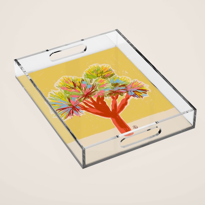 COLOURFUL DRAGON TREE Acrylic Tray Gallery Image 1