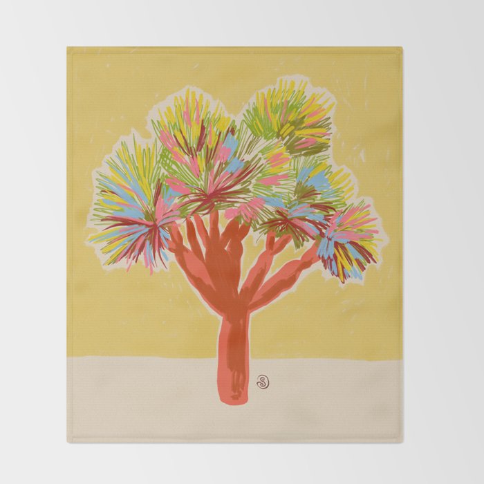 COLOURFUL DRAGON TREE Throw Blanket Gallery Image 2
