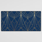 Navy Blue Art Deco - Large Scale Desk Mat Gallery Image 3