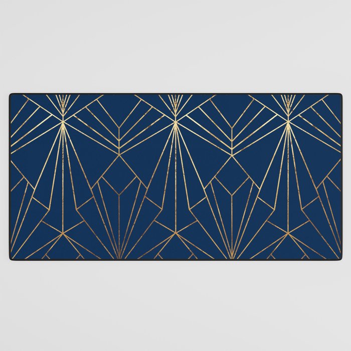 Navy Blue Art Deco - Large Scale Desk Mat Gallery Image 3