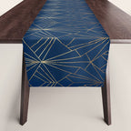 Navy Blue Art Deco - Large Scale Table Runner Gallery Image 1