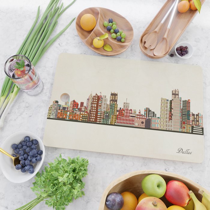 dallas skyline Cutting Board Gallery Image 2