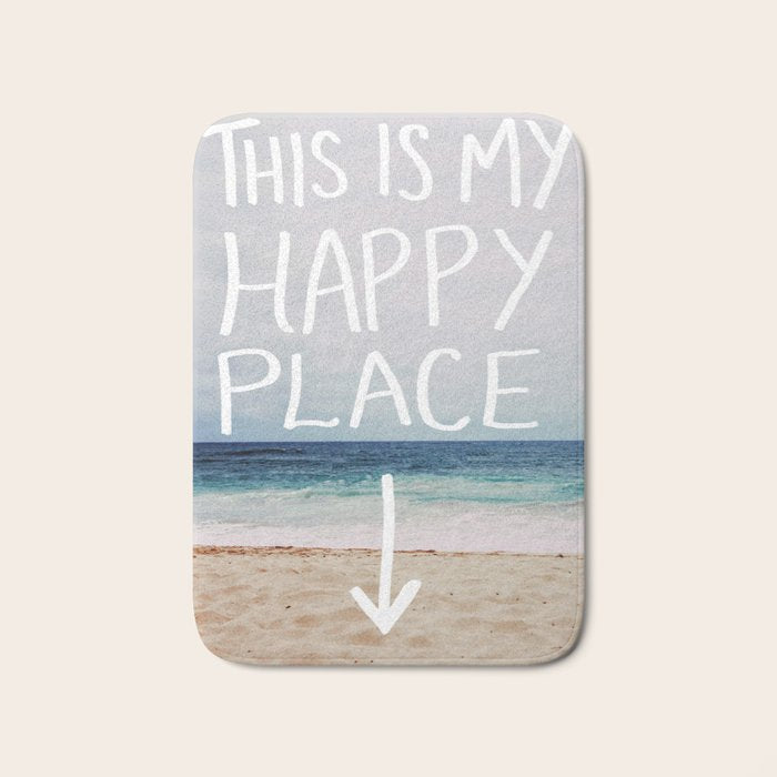 My Happy Place (Beach) Bath Mat Gallery Image 1