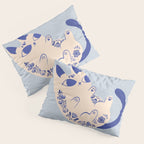 Purrcelin Cat Butt - Charming Delft Pottery Kitty Pillow Sham Gallery Image 3