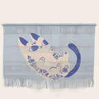Purrcelin Cat Butt - Charming Delft Pottery Kitty Wall Hanging Gallery Image 1