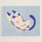 Purrcelin Cat Butt - Charming Delft Pottery Kitty Jigsaw Puzzle Gallery Image 1