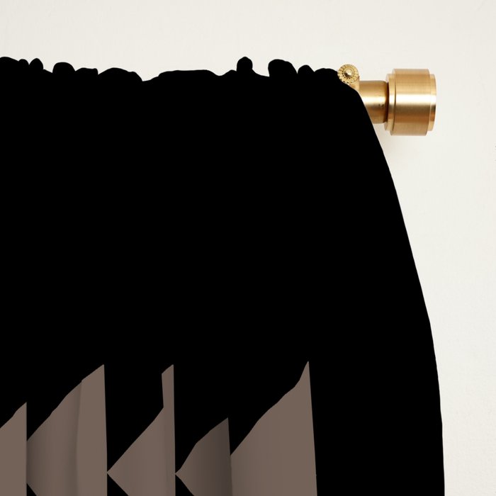 Southwestern Pattern 132 Black and Beige Window Curtain Gallery Image 2