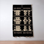 Southwestern Pattern 132 Black and Beige Window Curtain Gallery Image 3