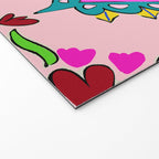 Hot Pink Sacred Hearts Welcome Mat Gallery Image 2
