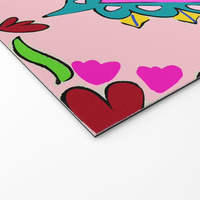 Hot Pink Sacred Hearts Welcome Mat Gallery Image 2