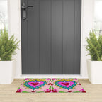 Hot Pink Sacred Hearts Welcome Mat Gallery Image 3