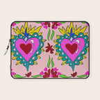 Hot Pink Sacred Hearts Laptop Sleeve Gallery Image 1