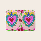 Hot Pink Sacred Hearts Bath Mat Gallery Image 1