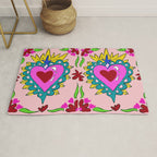 Hot Pink Sacred Hearts Rug Gallery Image 1