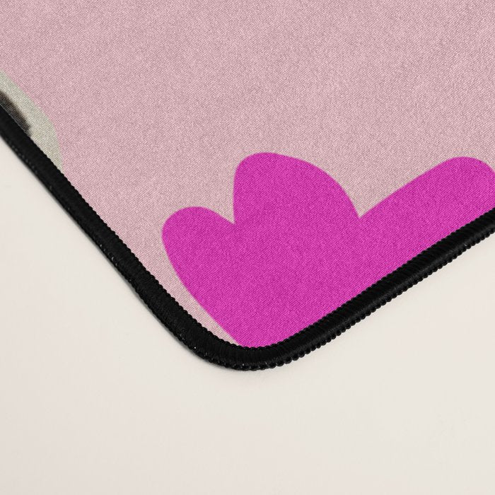 Hot Pink Sacred Hearts Desk Mat Gallery Image 4