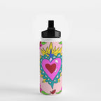 Hot Pink Sacred Hearts Water Bottle Gallery Image 2
