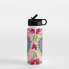Hot Pink Sacred Hearts Water Bottle Gallery Image 1