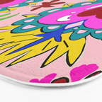 Hot Pink Sacred Hearts Bath Mat Gallery Image 3